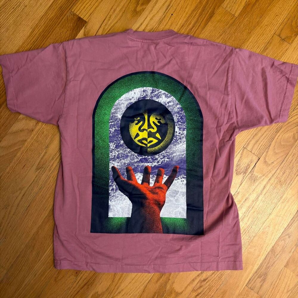 Obey Men's Pink T-shirt